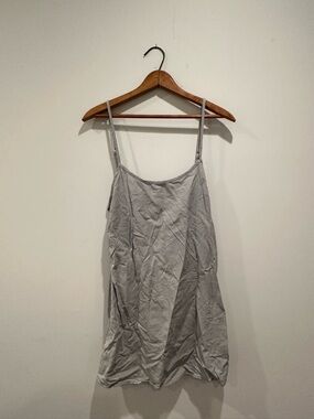 Rhythm Classics Linen Blend Mini Dress Grey Size L